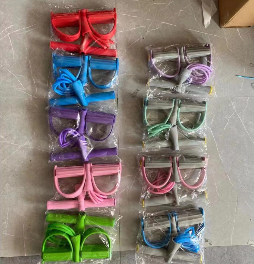 Oem Cheap Price Pedal Resistance Band Elastic Pull Yoga Tension Rope Tpe Tension Rope Fitness Equipment L фиолетовый