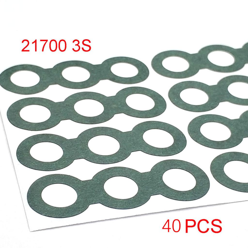 100pcs Self-Adhesive 21700 18650 26650 Battery Insulating Gasket, Hollow Paperboard Electrical Insulation Pad Rings 1S-8S Solid