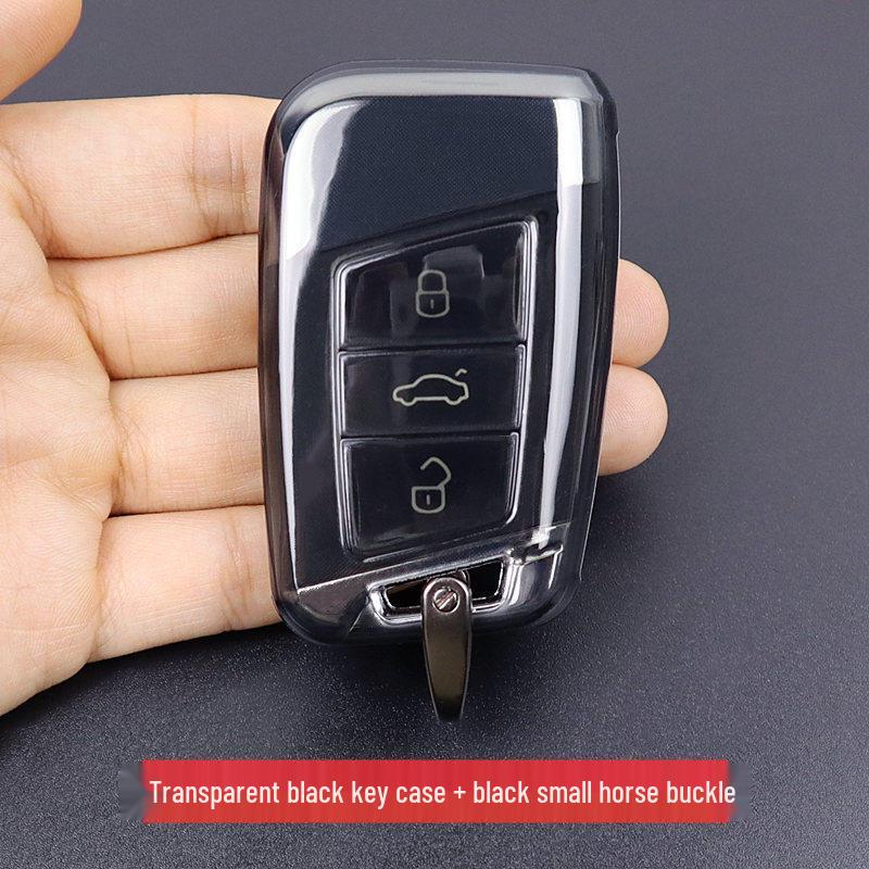 Transparent Key Cover for Volkswagen Passat and Magotan CC, Compatible with New Models, Unisex, Fully Enclosed