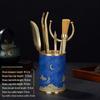Handun Lacquered Brass Tea Utensil Set