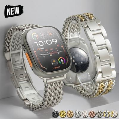 Damski Pasek Ze Stali Nierdzewnej Do Apple Watch Ultra 2 49mm Seria 10 42mm 46mm Pasek Do IWatch 9 8 7 6 5 SE 4 45mm 41mm 40 38 44mm