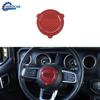 Center Steering Wheel Cover for Jeep Wrangler Gladiator JL JT Red Carbon Fiber