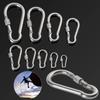5pcs Stainless Steel Lock Ring M4-M12 Safety Snap Hook Carabiner Spring Snap Quick Link Outdoor Camping Gear Equipment.