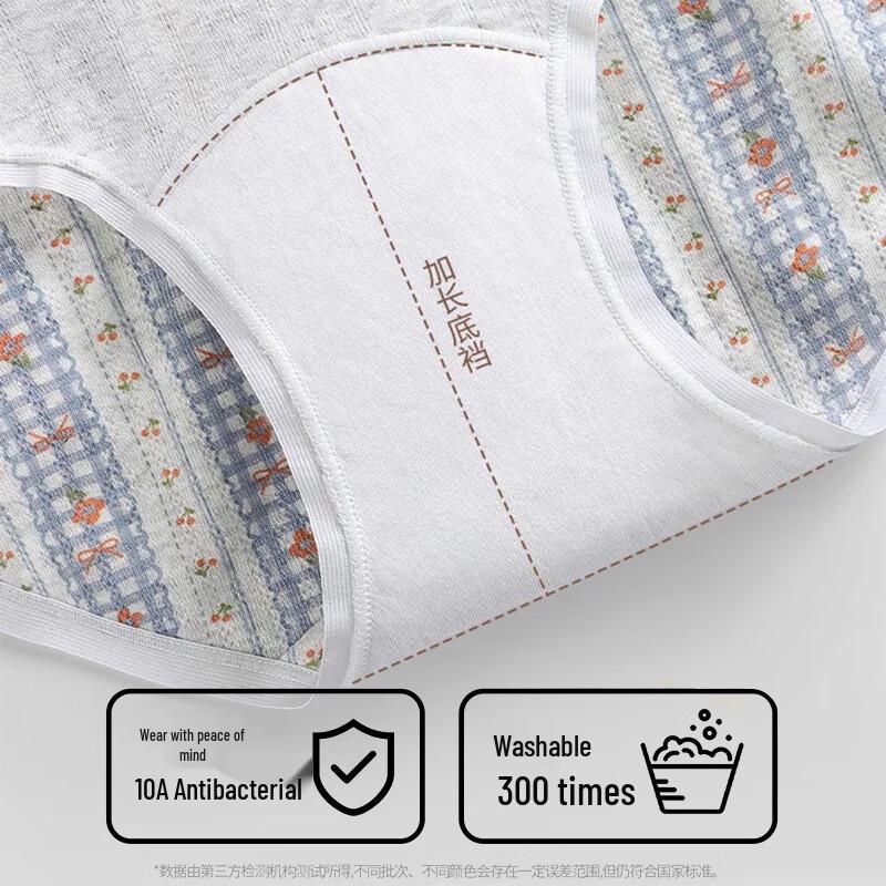 FitonTon Women's Cotton Mid-Waist Briefs 3-Pack