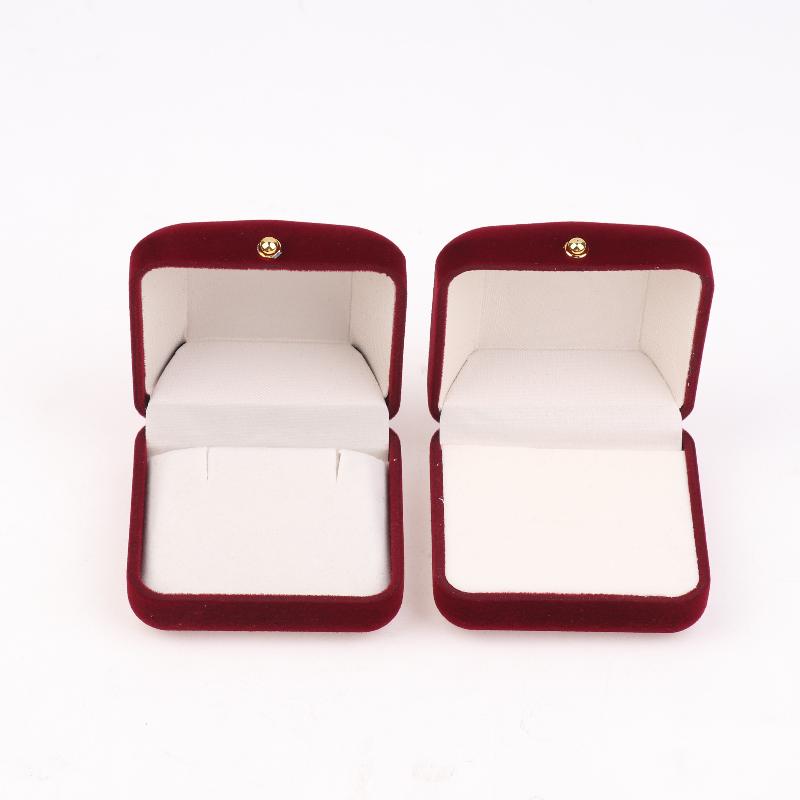 Beflockte Gold Schnalle Schmuckschatulle Anhänger Ring Halskette Ohrring Armband Display Aufbewahrungsbox Luxuriöse Gefühle Verpackungsschachtel