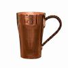 Polished Handmade Copper Cup Loop Handle Tapered Reusable Drinkware