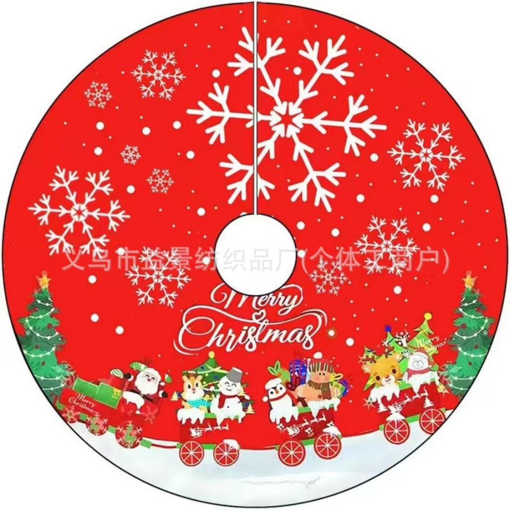 Sukně pod vánoční stromek Kreativní Vynikající Potisk Santa Claus Ozdoba na Spodek Stromku Vánoční Potřeby Ozdoby