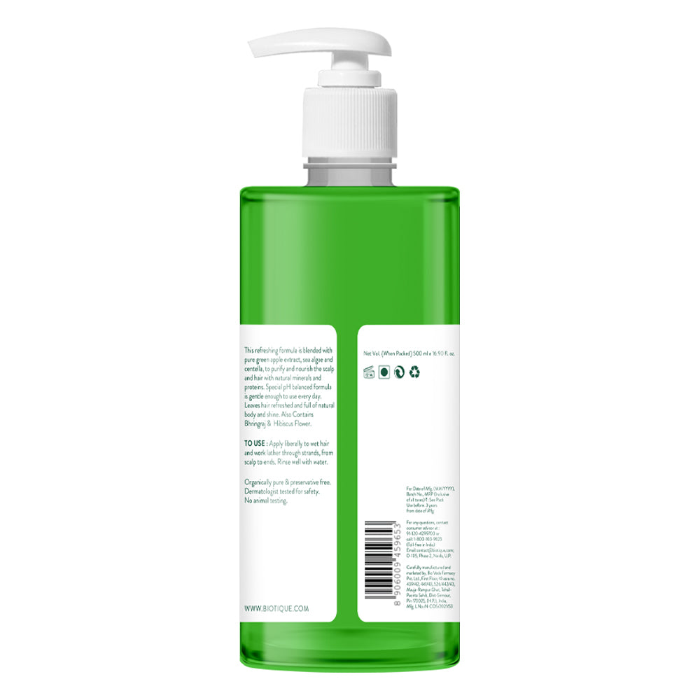 Biotique Green Apple Shine & Gloss Shampoo And Conditioner 500ml For Healthy Soft Smooth Hair With Botanical Extracts