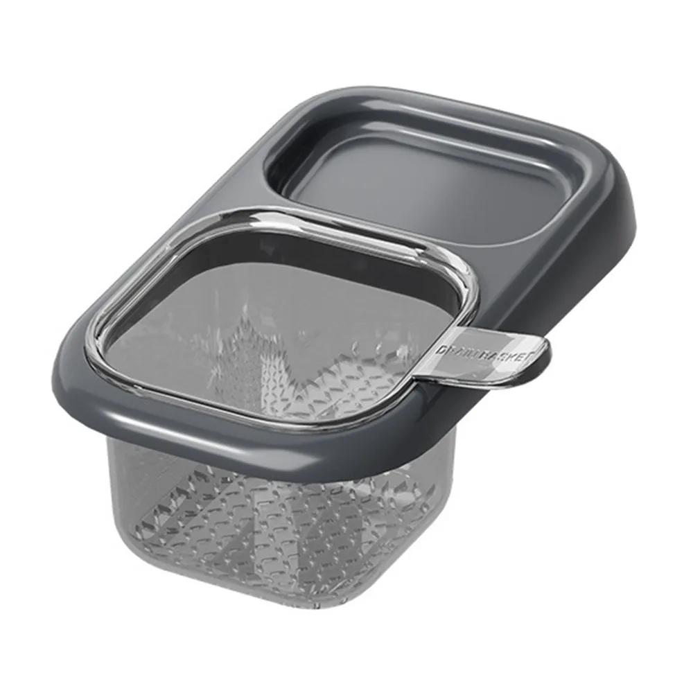 

Suction Cup Kitchen Sink Drain Basket Large Capacity Residue Filter Tool Residue Portable Separation Tea Shelf серый