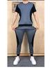 Icy Men's Classic Two-Piece Sportswear Set - Summer Casual Nine-Point Elastic Pants