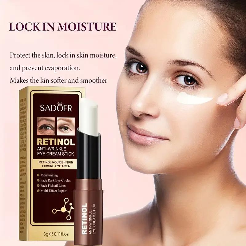 Retinol Augencreme-Stift Entfernt Augenringe, Spendet Feuchtigkeit und Strafft, Hellt die Augen auf, Hautpflegeprodukte