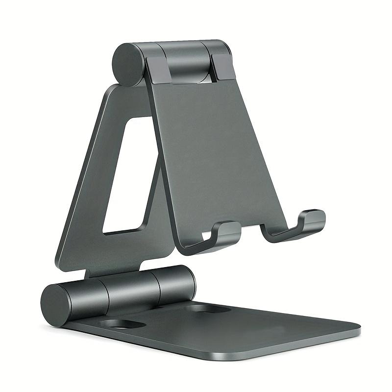 1Pc Adjustable Aluminum Alloy Mobile Phone Holder - Stylish Black Desktop and Bedside Holder
