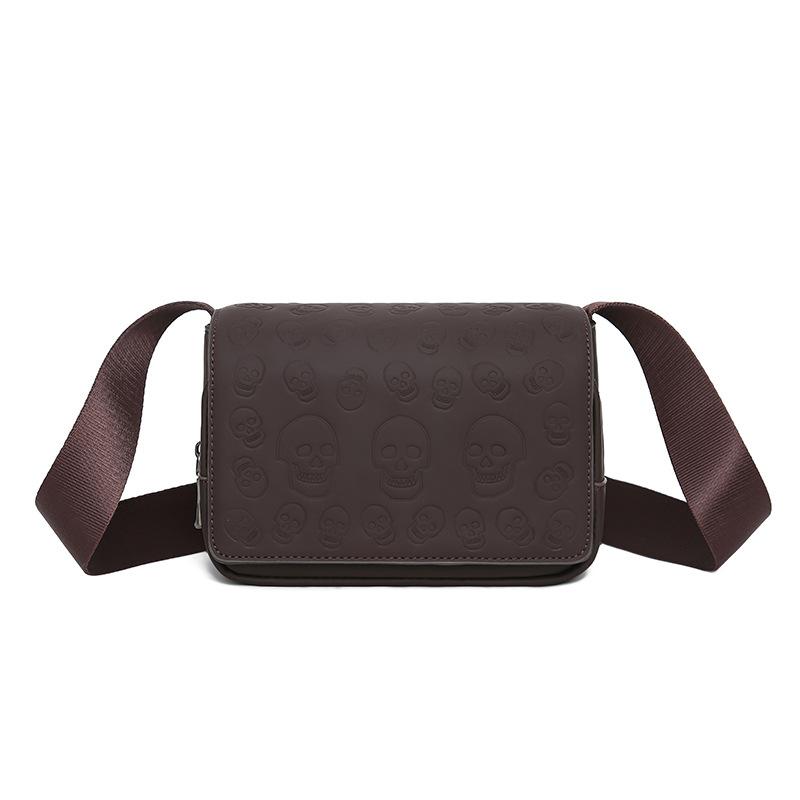 

Advanced Embossed Bag, New Trendy and Versatile Single Shoulder Crossbody Bag, Business Commuting Small Square Bag темно-коричневого кольору