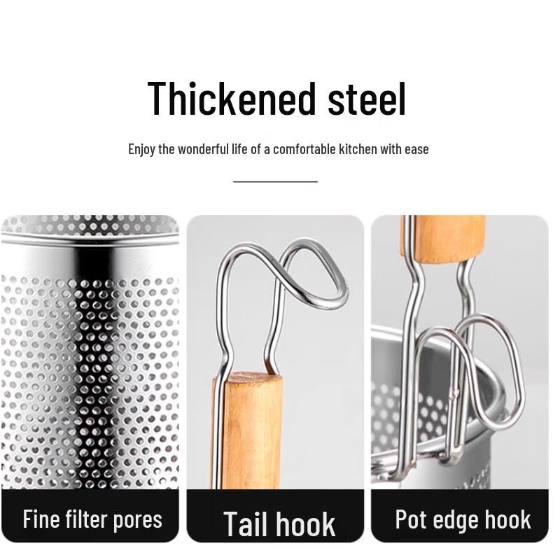 Yelong Thickened Stainless Steel Fine Mesh Strainer Set