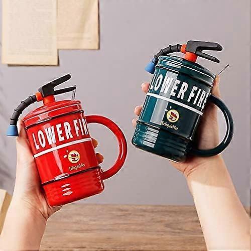 480ml Extinguisher Mug Creative Coffee Mug, Novelty Office Mug, Funny Gift Mug for Men Women Colleagues Friends Birthday