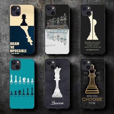 Pouzdro na telefon Chess Board Pieces pro iPhone 11 12 Mini 13 14 Pro XS Max X 8 7 6s Plus SE XR Shell