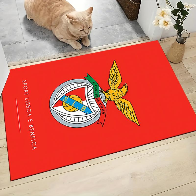 1Pc Benfica Football Crest Carpet Rug Customizable Soft Washable Antislip Home Living Room Sofa Mats Personalized Rug 0917220
