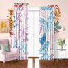 2 Stück - Bunter Schmetterling - Bedruckter Vorhang - Polyestermaterial - geeignet für Schlafzimmer, Wohnzimmer, Arbeitszimmer, privaten Raum