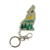 Shiny Wolf Keychain Epoxy Resin Mold Necklace Pendant Silicone Mold DIY Crafts Jewelry Decortaion Casting Mold Tool