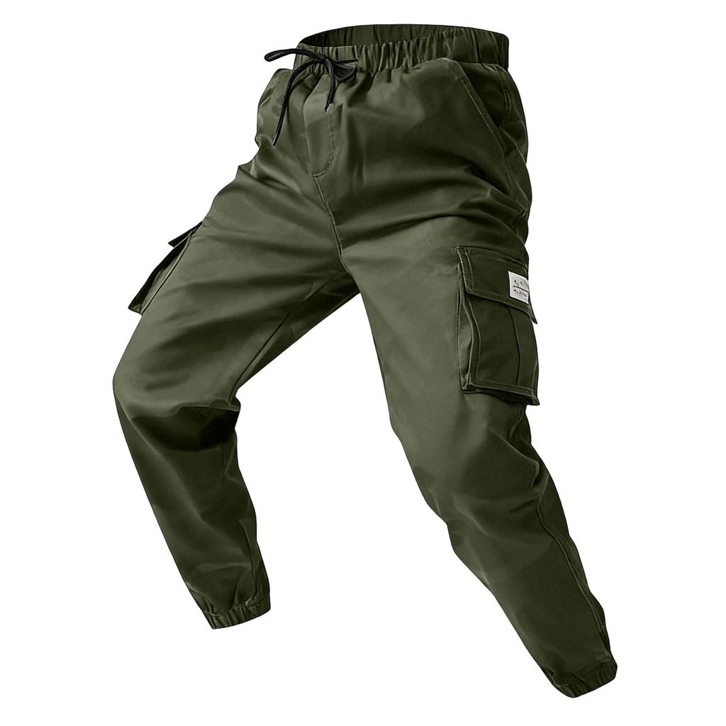 Herren Lockere Freizeit Mehrzwecktaschen Baumwolle Arbeits Hose