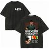 Vintage Washed Quevedo 2026 New Album El Baifo Tshirt High Street Fashion Trend Tshirts Men Women Casual Loose Cotton T Shirt
