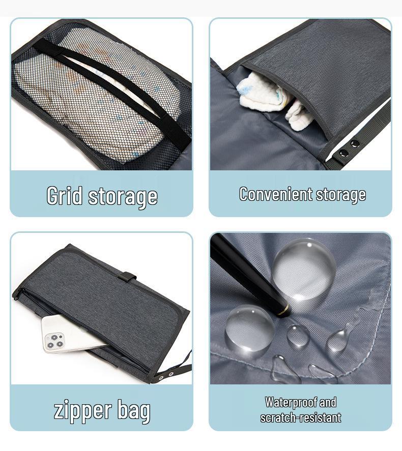 Portable Foldable Waterproof Baby Changing Pad and Diaper Bag