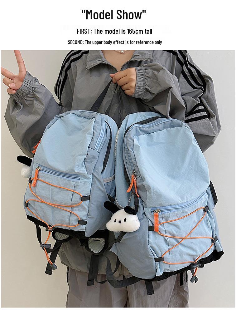 New Style Lightweight Backpack for Junior High Students - Unisex Double Shoulder Bag for Sports, Outdoor, and Mountaineering, Large Capacity.