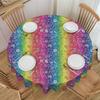 Round Waterproof Bandana Rainbow Paisley Style  Table Cover  Tablecloth for Dining 70 Inch Table Cloth