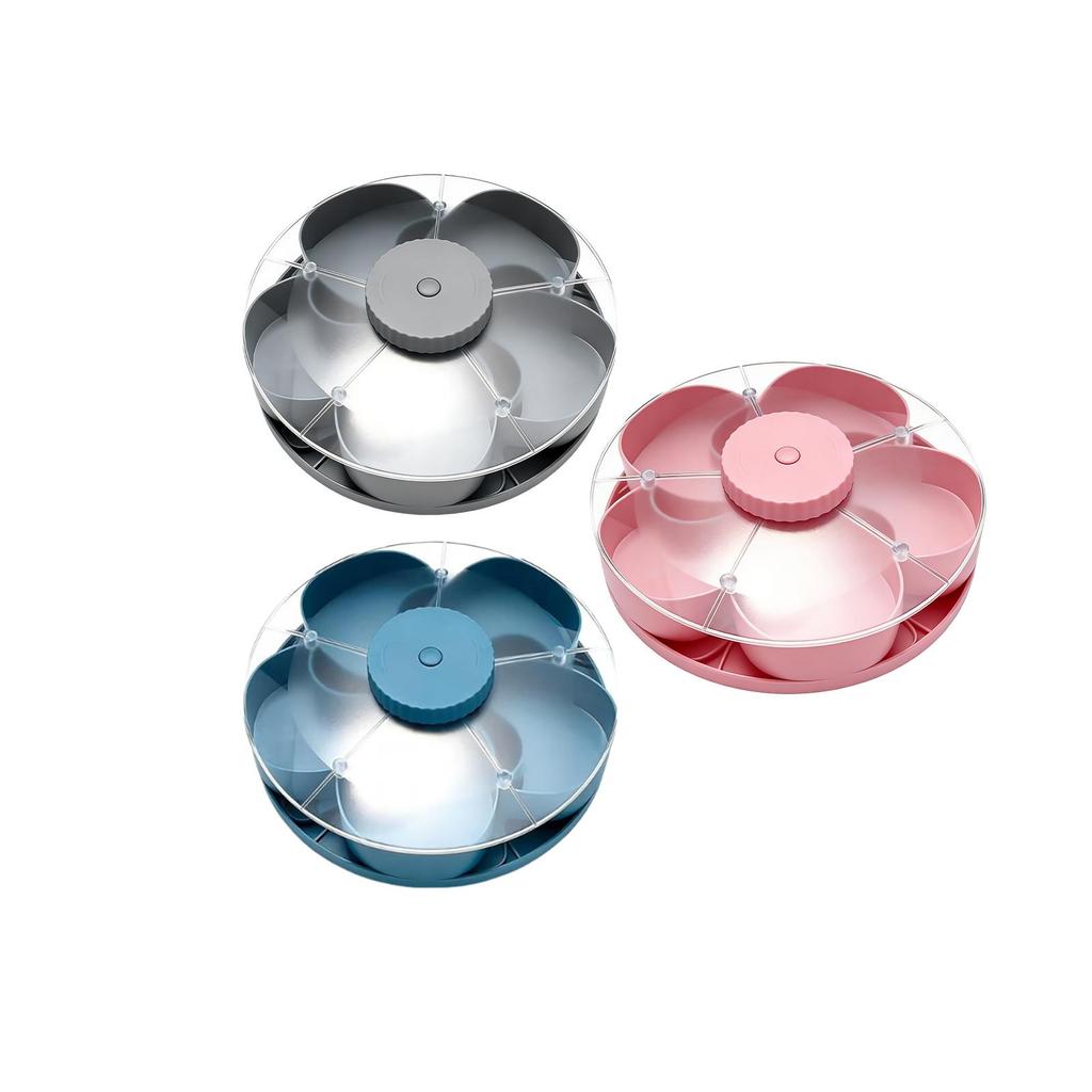 Portable Five Compartment Snackle Box Clear Food Organizer Luxury Decorative Tray for Table Use