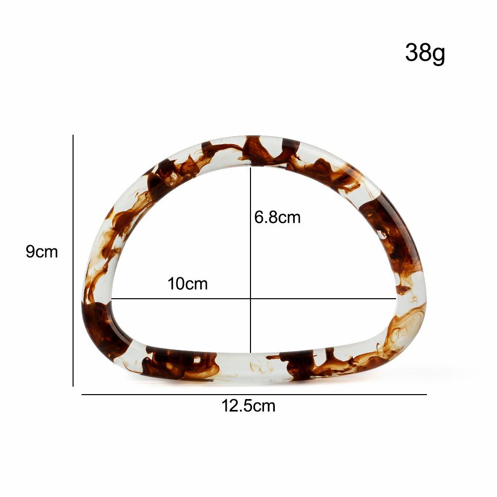 1PC Resin Handle Wallet Frame Kiss Buckle Woven Bag Handbag Crochet Bag Handle DIY Handicraft Accessories