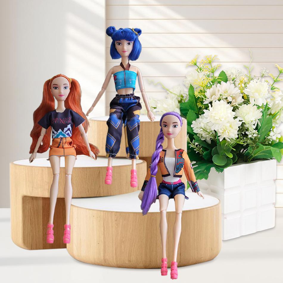 Doll Toys Kpop Demon Hunters Action Figure Toy Rumi Mira Zoey Beautiful Princess Baby Girl Dolls Plastic DlY Toy for Girls