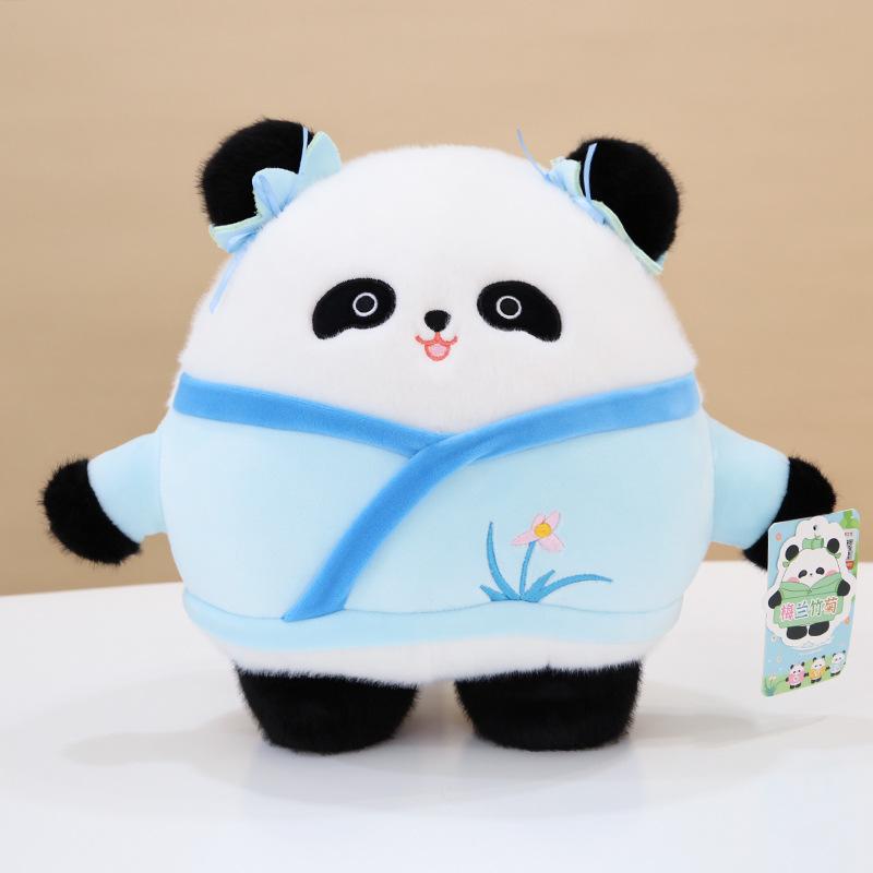 

Цветущая слива Мультяшная орхидея Бамбук Хризантема Панда Плюшевая игрушка Хлопок ПП Orchid,11cm/4.33in