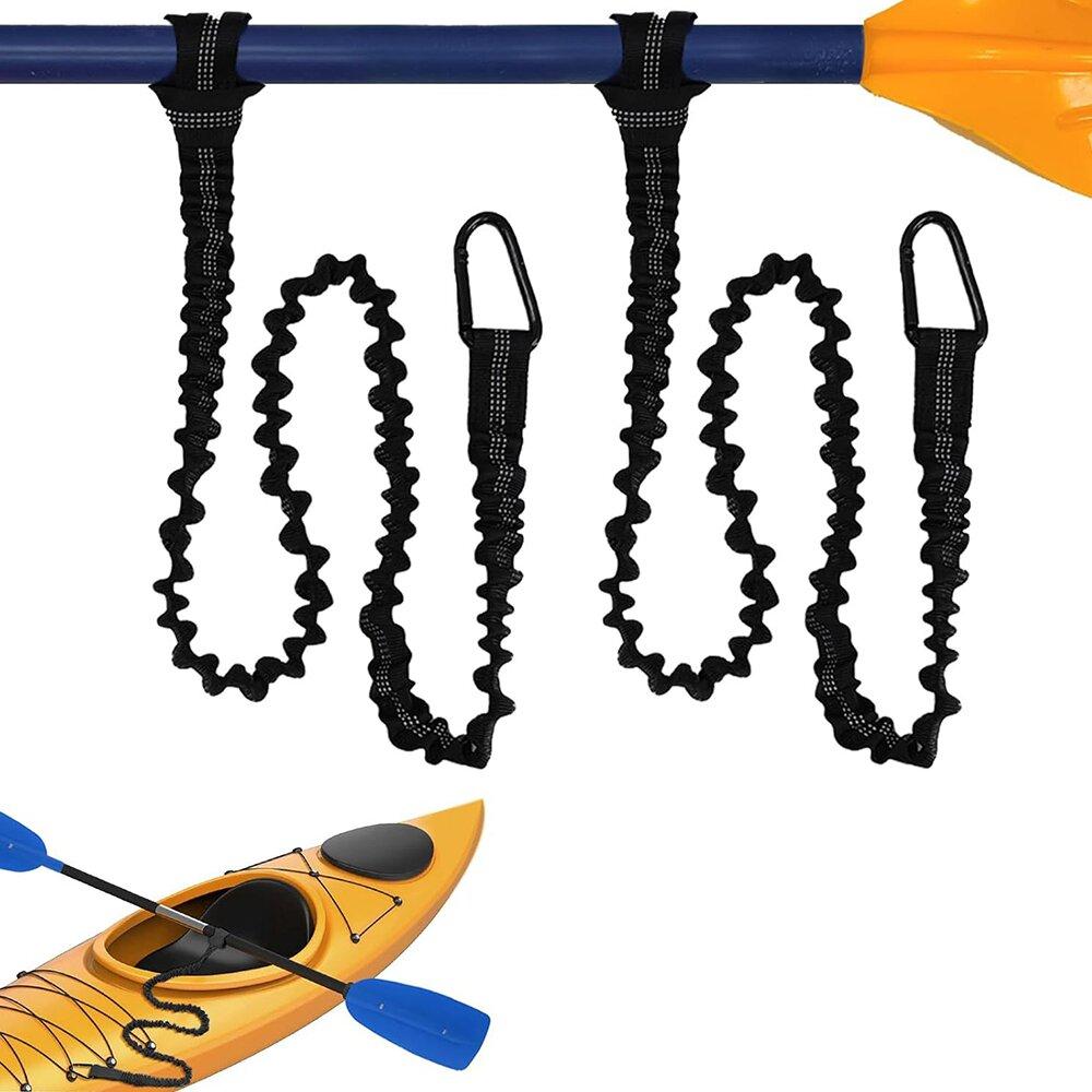 

2pcs Kayak Paddle Leash with Carabiner Secure Leash Lanyard Rope