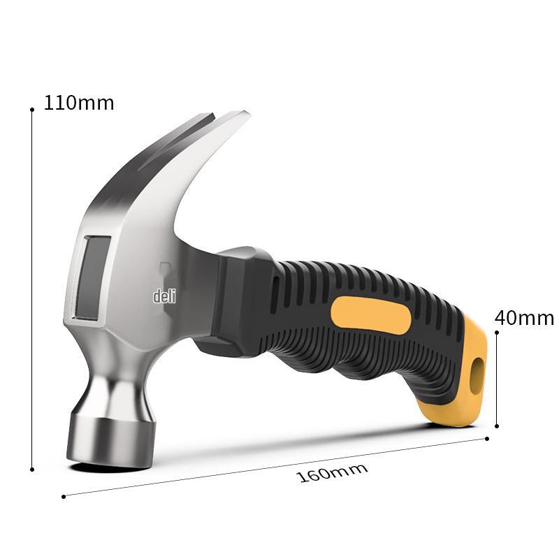 Deli Multi-purpose Claw Hammer with Fiber Handle and Steel Pipe