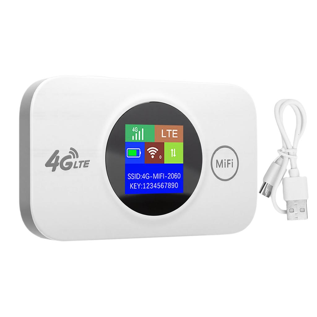 Portabl 4G WiFi Router with SIM Card Slot 300Mbps 4G LTE WiFi Mobile Hotspot for Travel Camping Outdoor