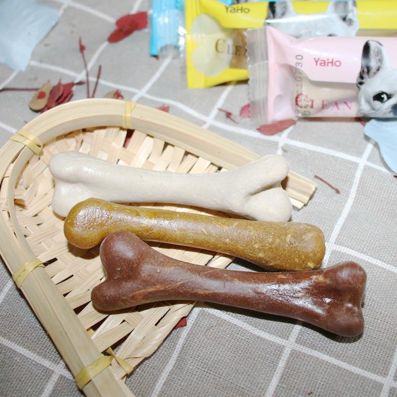 Yahemaidong Hundekauknochen: Knochenförmige, zahnpflegende Leckerlis, einzeln verpackt für alle Rassen und Erwachsene.