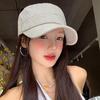 High-quality striped flat-top equestrian hat, women's summer thin beret, duckbill cap
