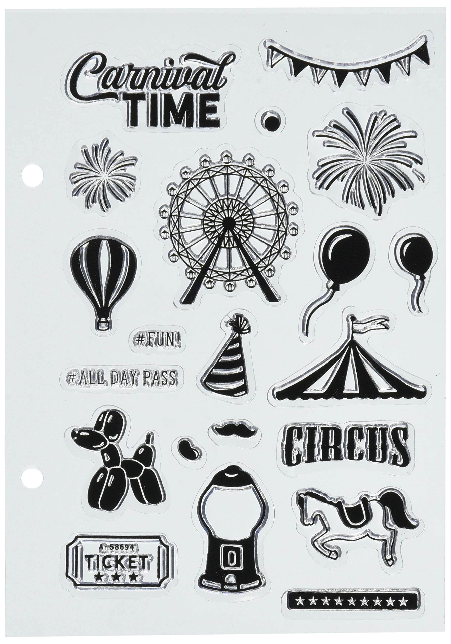 

Face Clear Stamp Sheet T CARNIVAL TIME Children s 0980-003