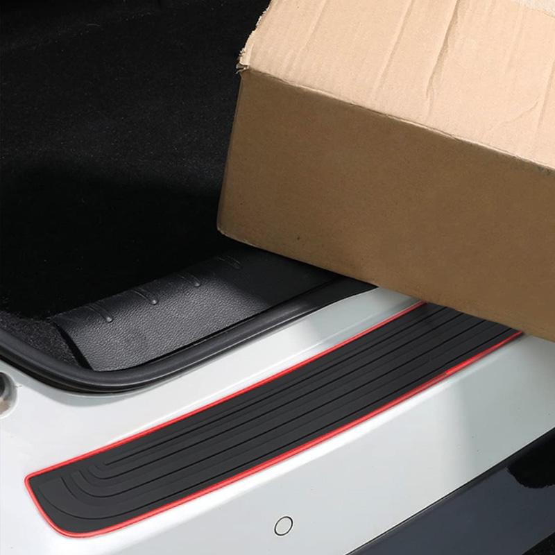 Universal Rubber Mouldings Pad Trim Cover Strip Anti-Scratch Car Rear Bumper Guard Plate Cover Trim Trunk Guard Car Accessories