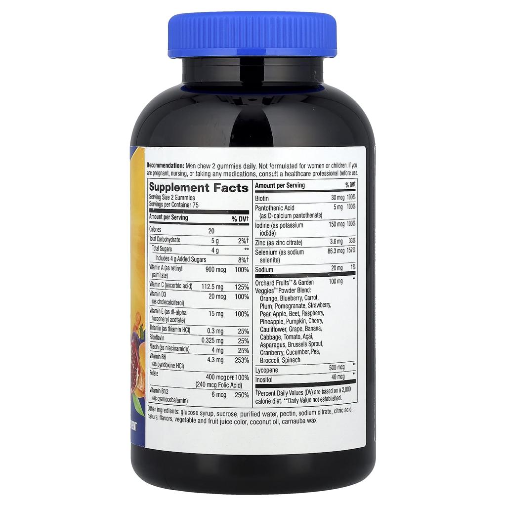 Nature's Way Żywy!® Męskie żelki multiwitaminowe, smak owocowy, 150 żelków