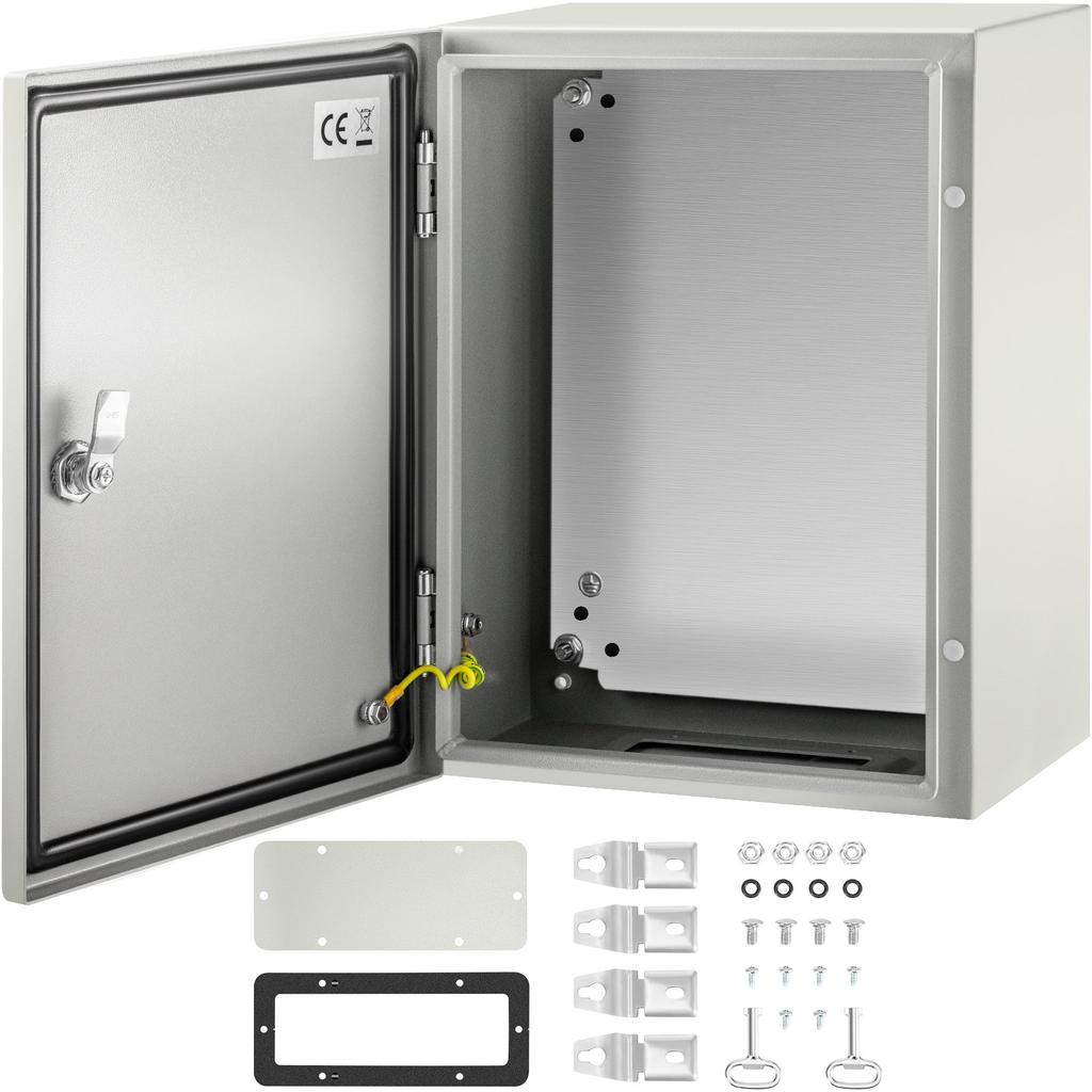 VEVOR NEMA Steel Enclosure, 40x30x20 cm NEMA 4X Steel Electrical Box, IP66 Waterproof & Dustproof, Outdoor/Indoor Electrical Junction Box