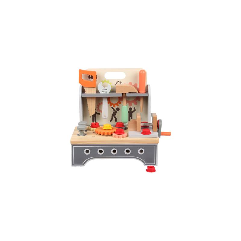 Wooden Children Table Top Work Bench Tools Set Toy Kids Puzzle Hands On Games
