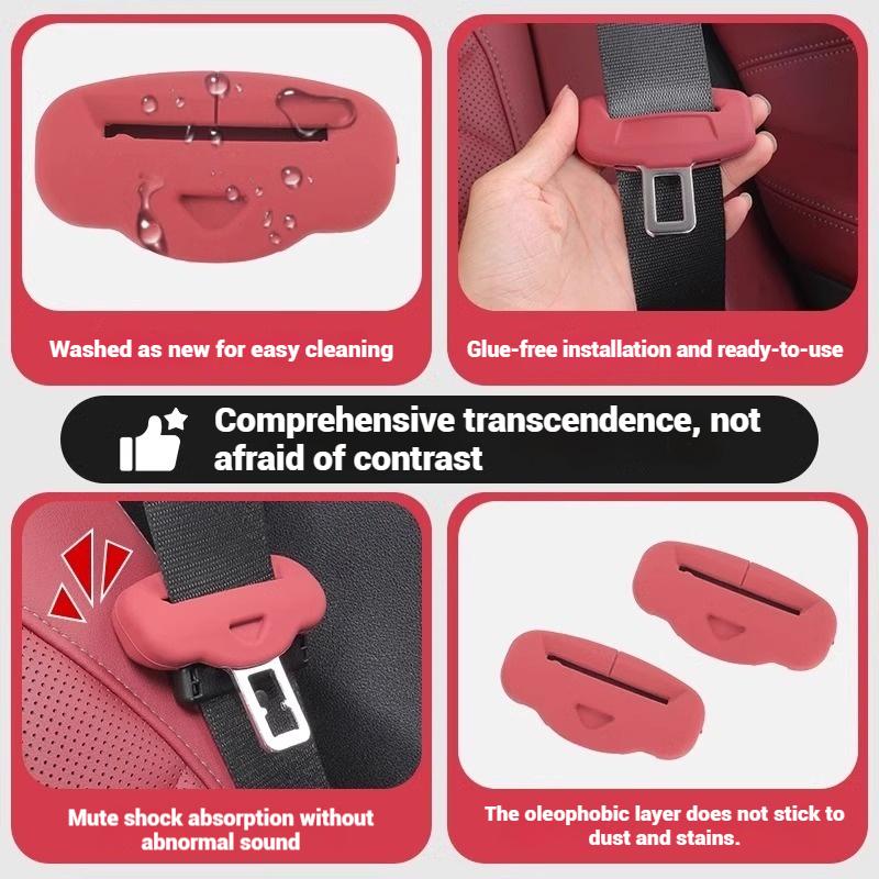 5pcs Car Seatbelt Buckle Cover Silicone Front Rear Seat Belt Buckle Cover Accessories For BMW X3 G45 X5 G05 X7 G07 2025