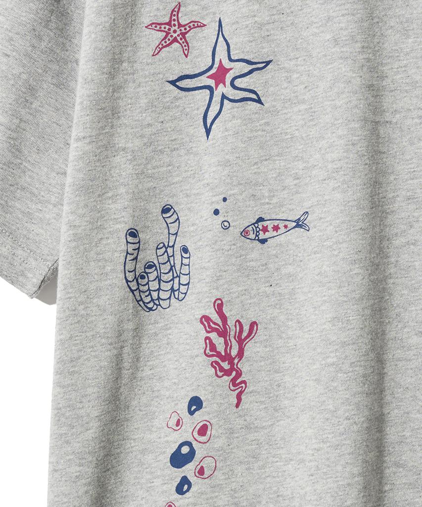GAKKAI UNIONS Starfish Ocean Short Sleeve T-Shirt Gray