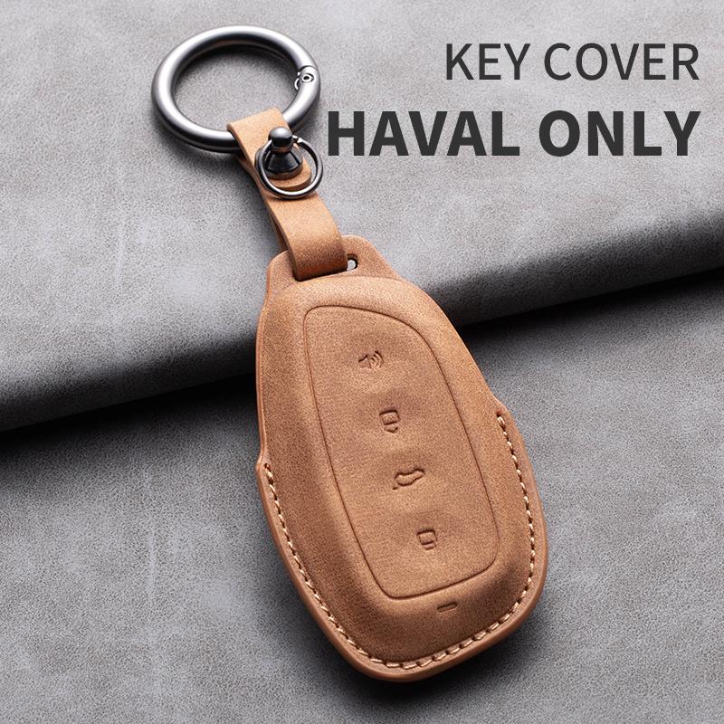 Cross-border Applicable for Great Wall Haval H1 H4 H6 H7 High-quality Leather Key case with Keychain From Factory