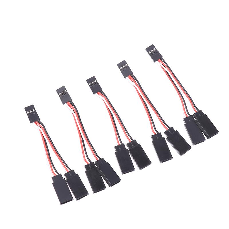 Sale 5 Pcs Jr/Futaba Style Servo 1 To 2 Y Harness Leads Splitter Cable Male To Female Extension Lead Wire For Rc Models 7Cm