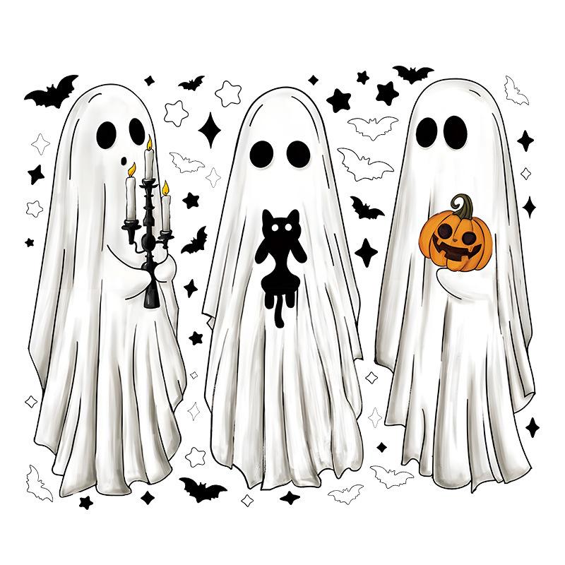 Halloween Window Stickers White Phantom Window Stickers Decors Shop Window Decoration Halloween Home Party Supplies