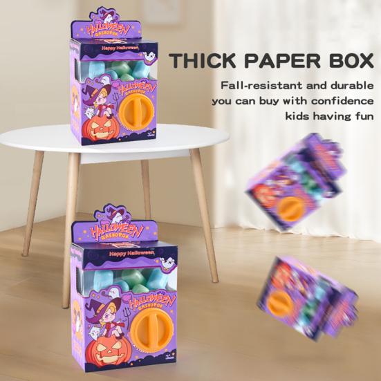 Halloween Mini Capsule Toy Machine 6/12/16 Random Surprise Eggs Cute Cartoon Gashapon Machine Mini Round Capsule Gift for Kindergarten Xmas Easter