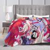 Cartoon Kasane Teto Blanket Velvet Spring/Autumn  Portable Super Warm Throw Blankets for Bedding Couch Bedspread