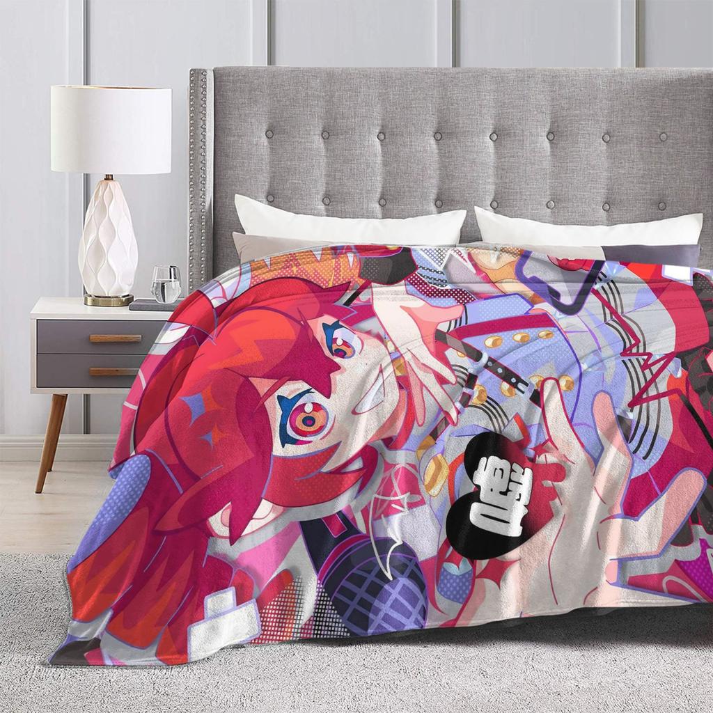 Cartoon Kasane Teto Blanket Velvet Spring/Autumn Portable Super Warm Throw Blankets for Bedding Couch Bedspread